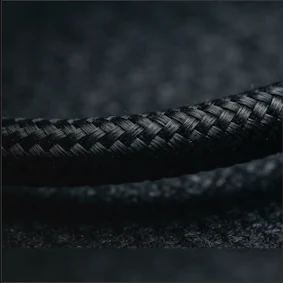 Close up macro braided nylon texture